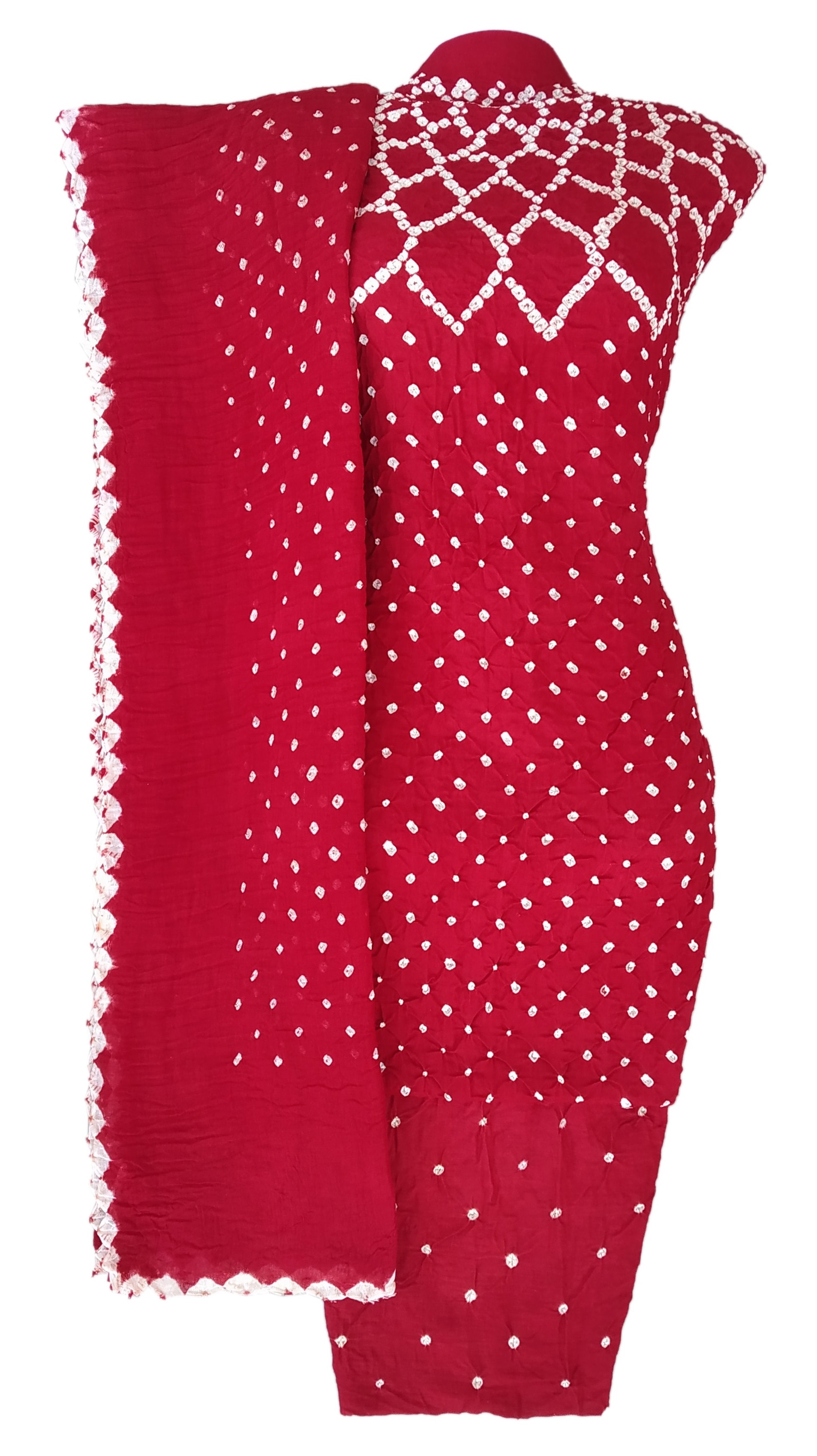 Red Bandhani Dress - AHVAN Handicrafts