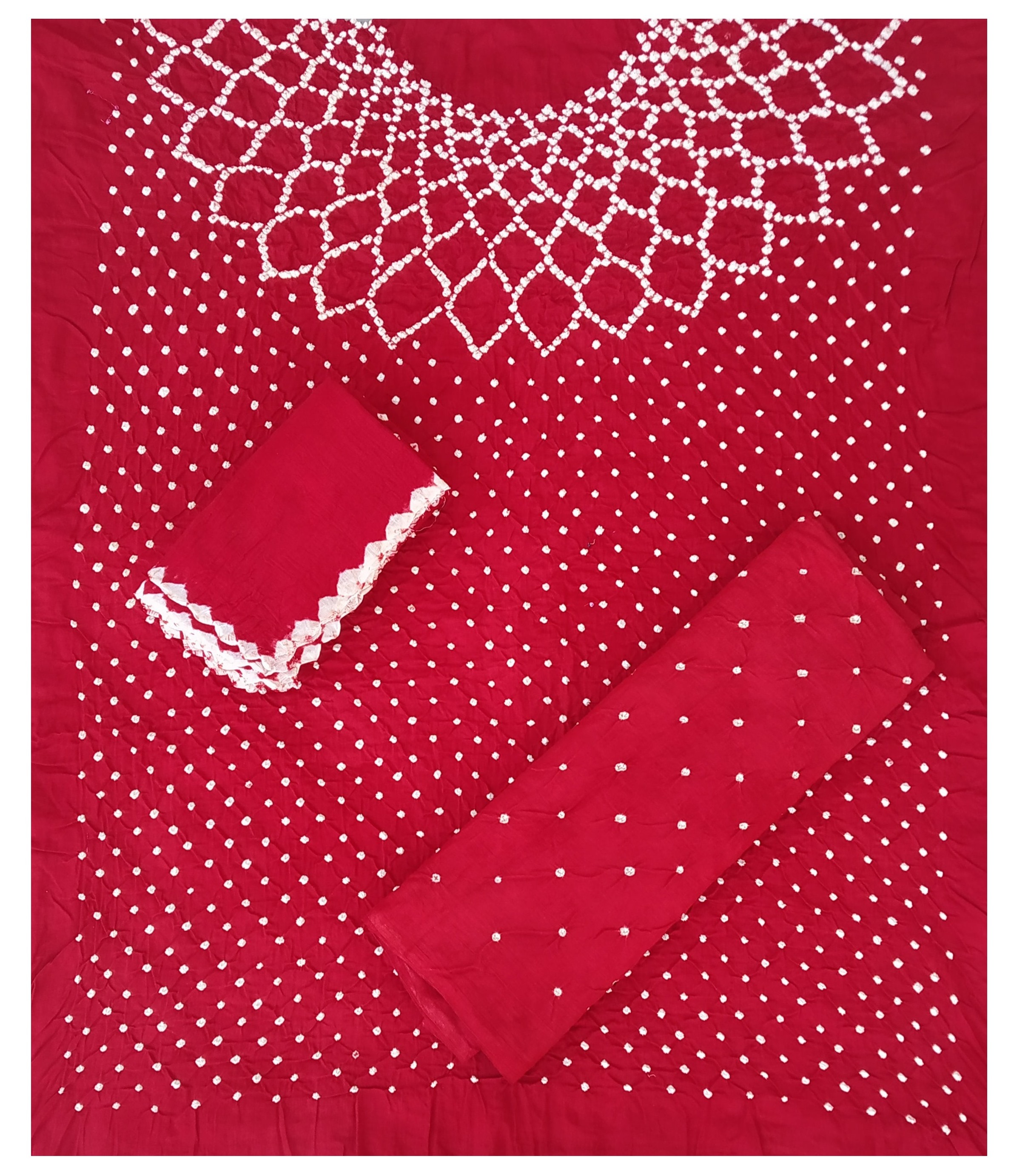 Red Bandhani Dress - AHVAN Handicrafts