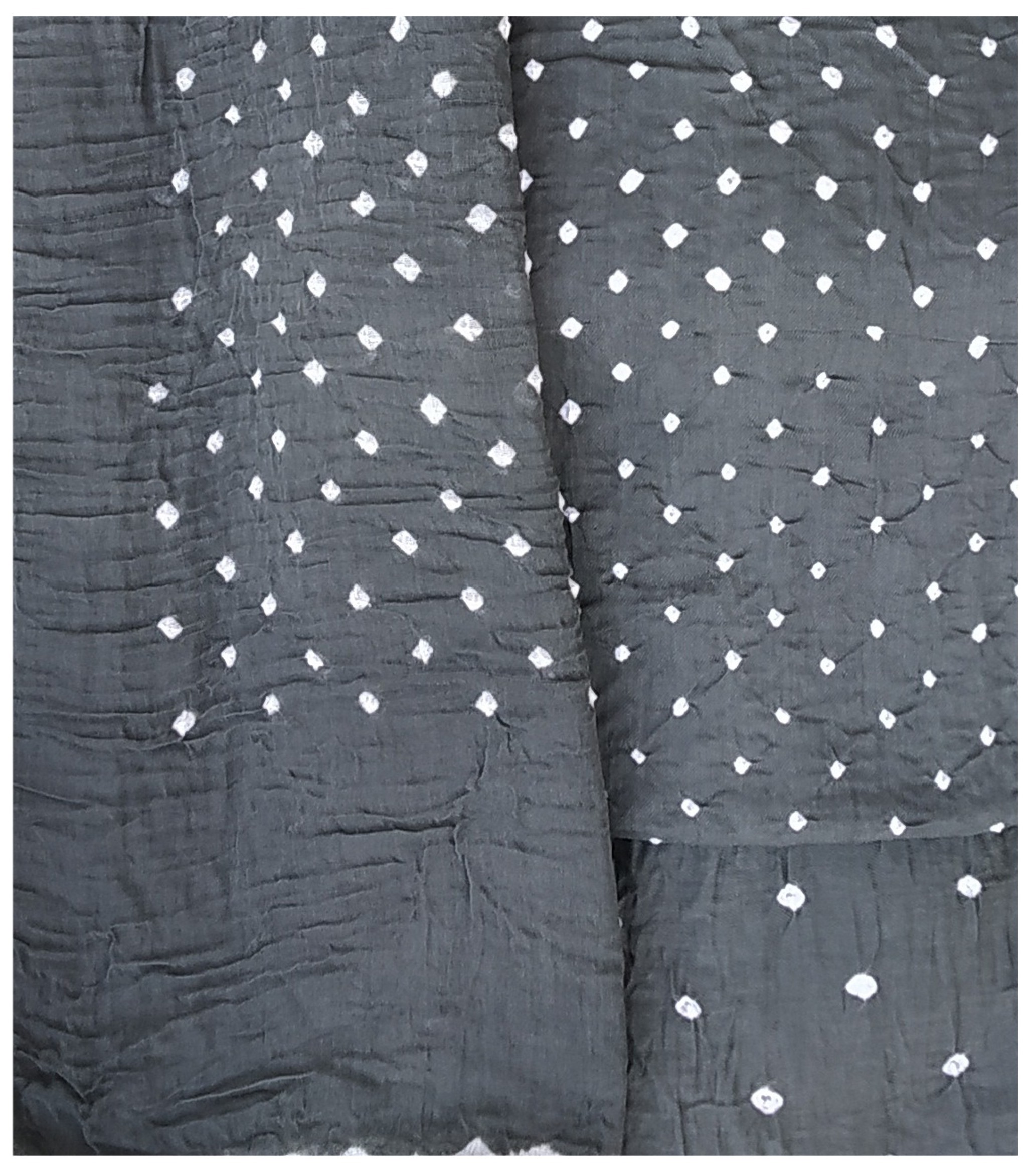 Dark Grey Bandhani Dress - AHVAN Handicrafts