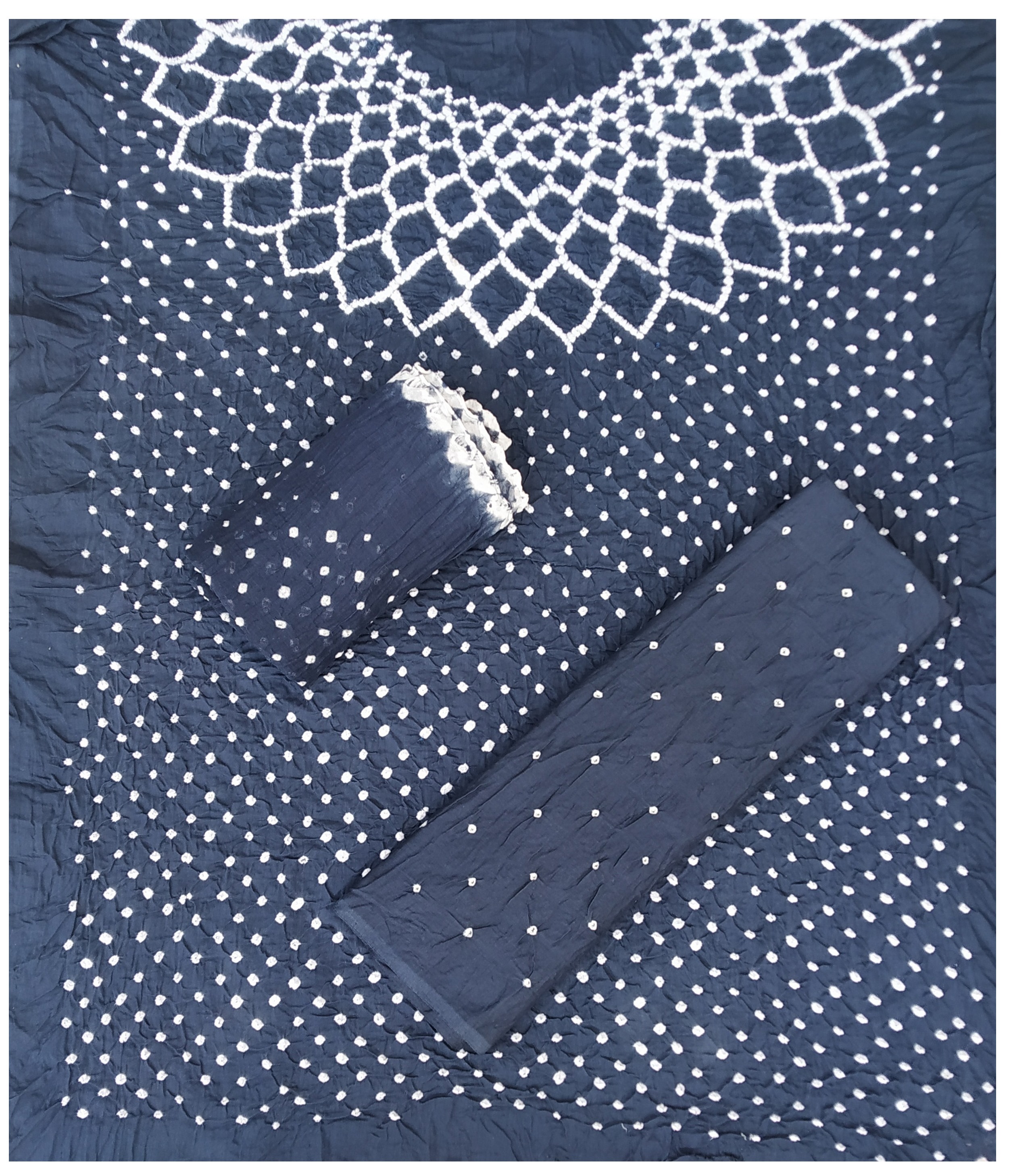 Denim Blue Bandhani Dress - AHVAN Handicrafts