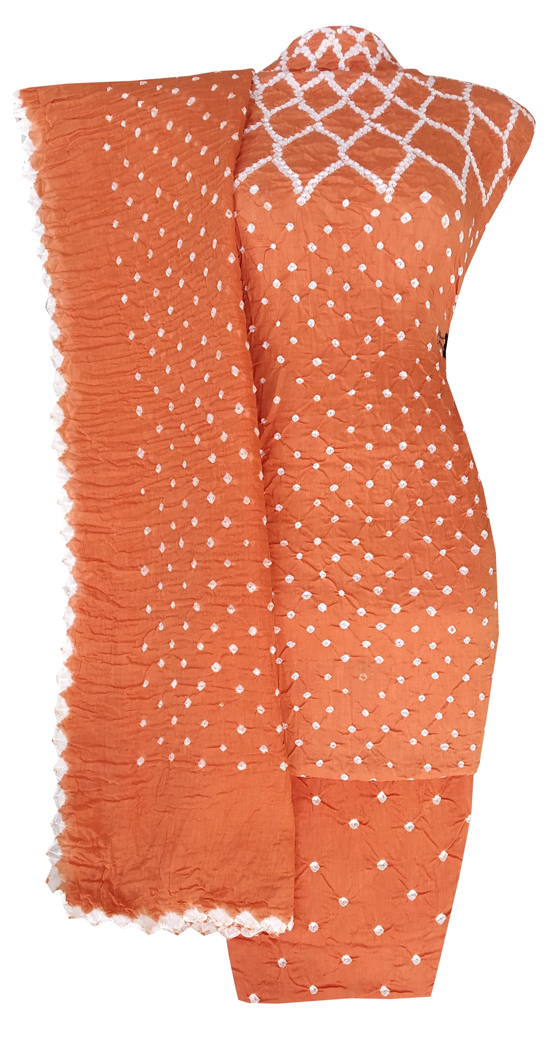 Peach Bandhani Dress - AHVAN Handicrafts