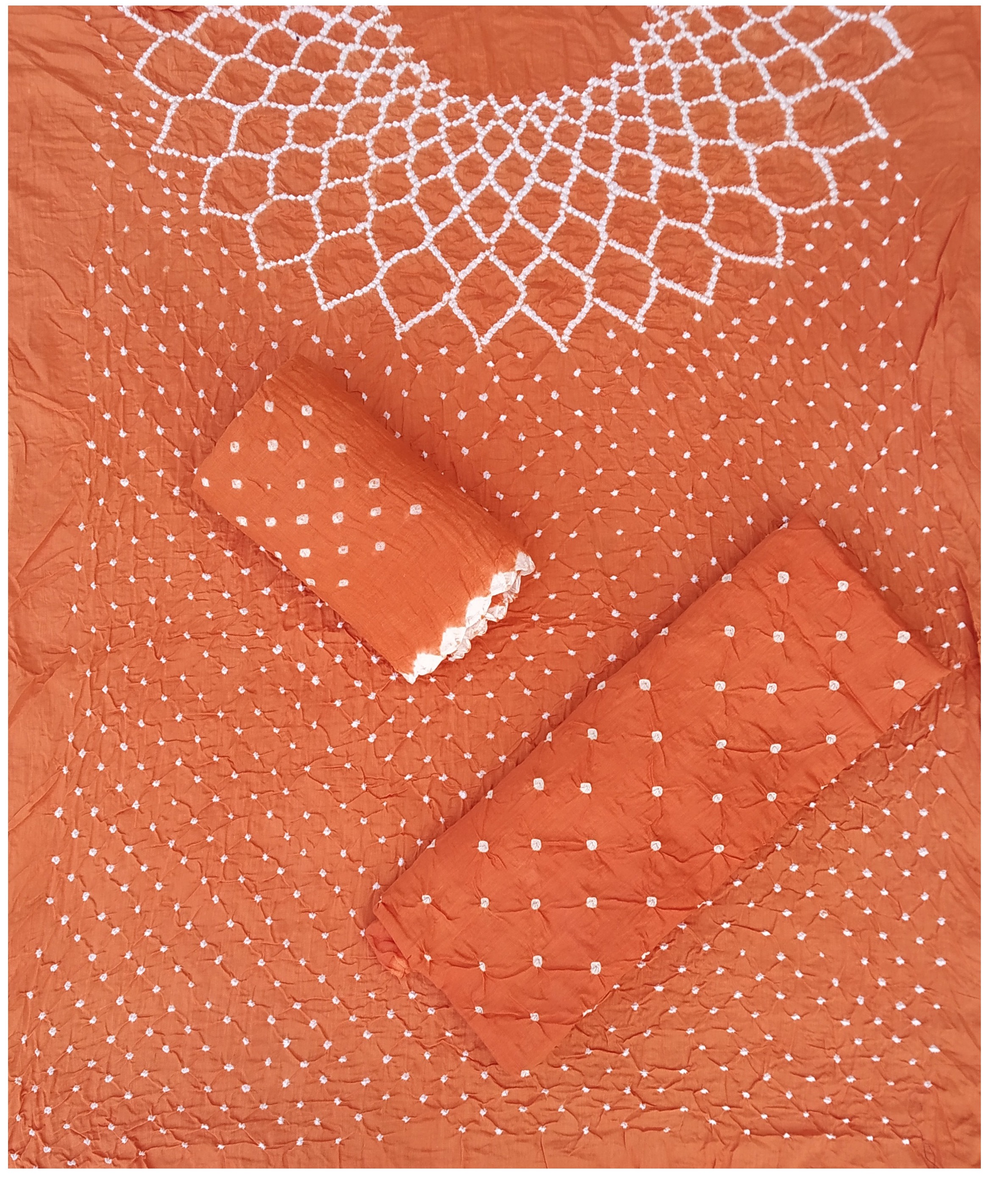 Peach Bandhani Dress - AHVAN Handicrafts