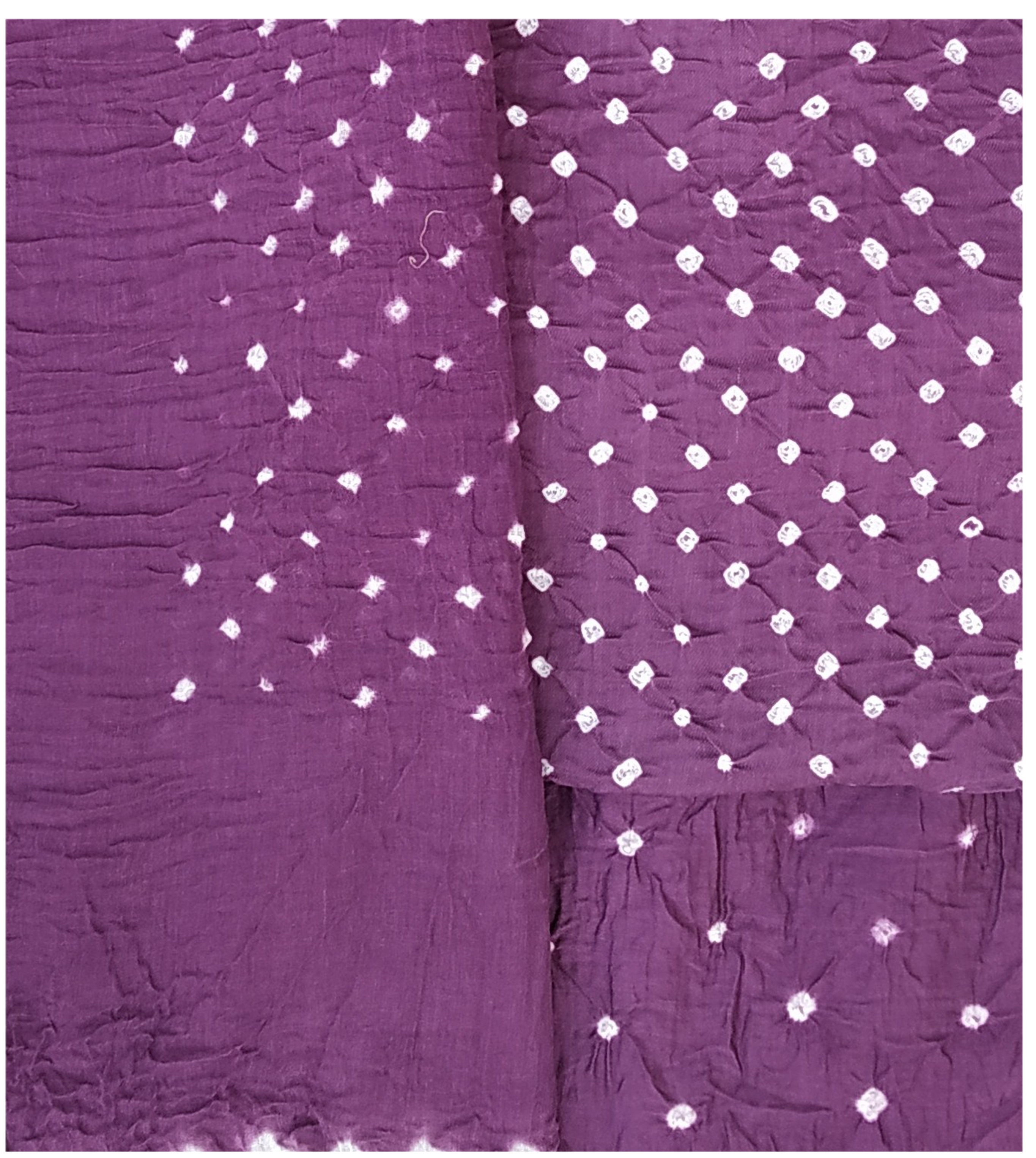 Dark Purple Bandhani Dress - AHVAN Handicrafts
