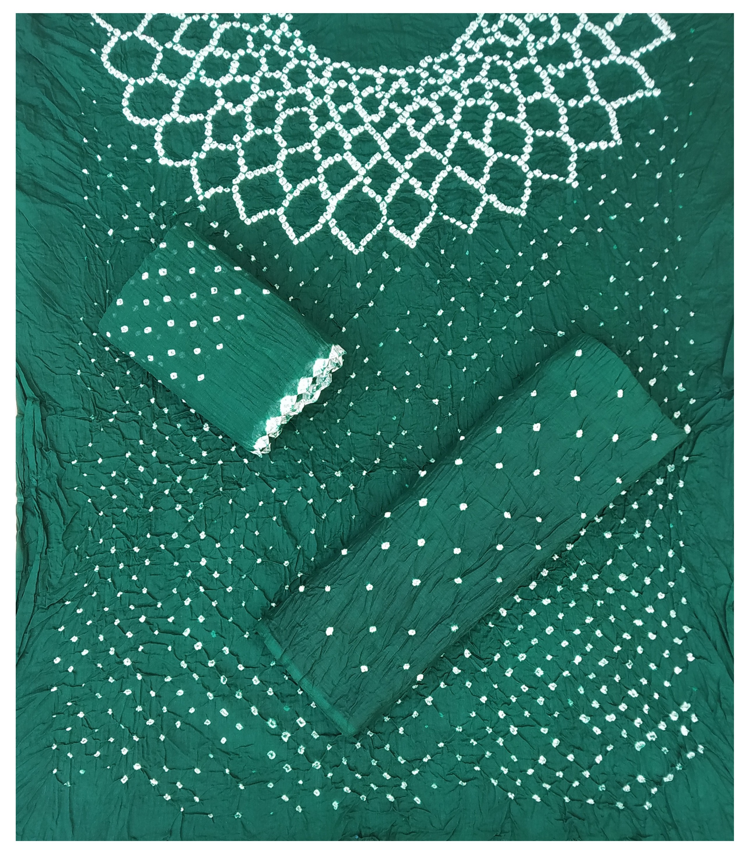 Green Bandhani Dress - AHVAN Handicrafts