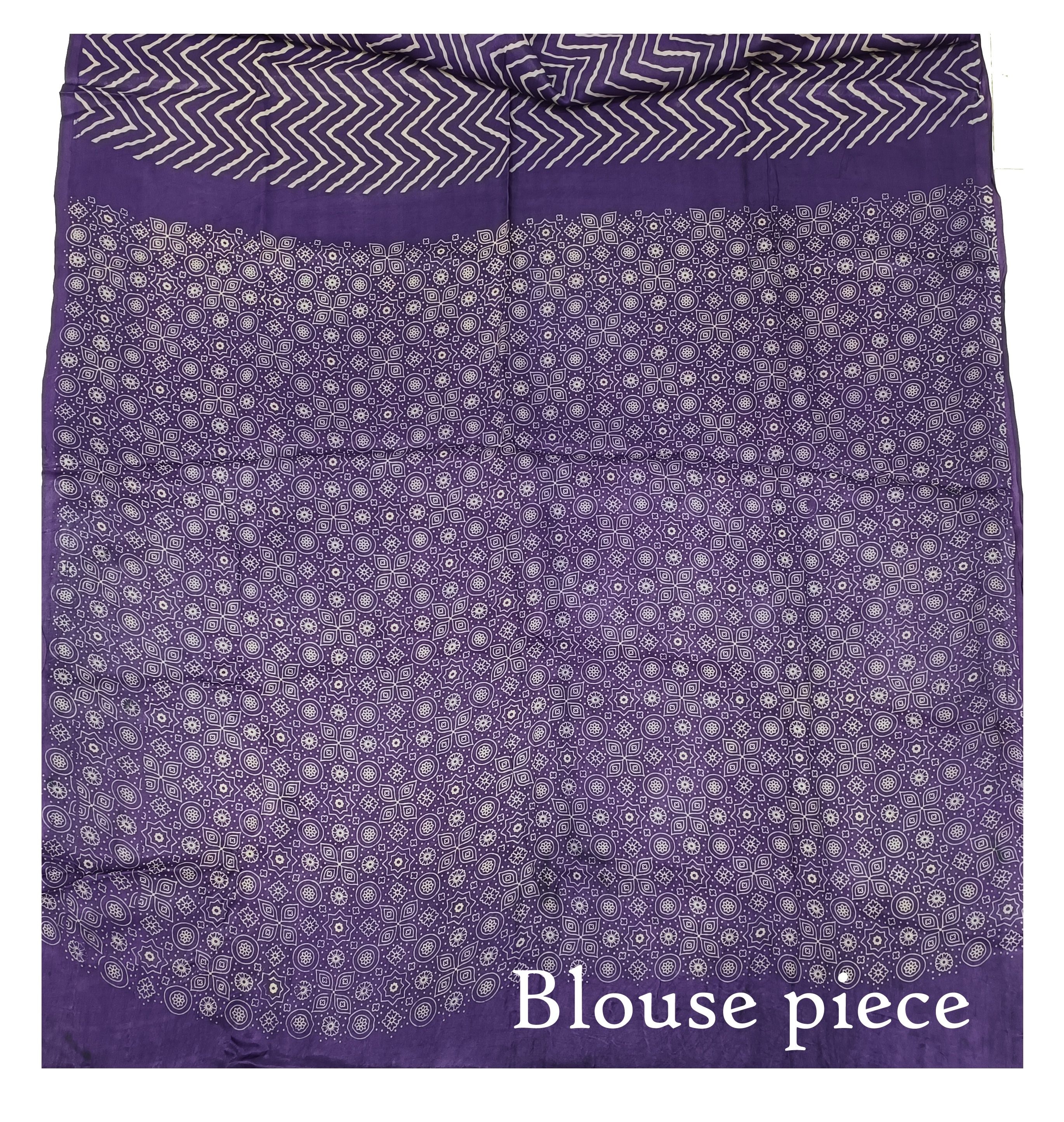 Lariya Print Blue Modal Silk Saree - AHVAN Handicrafts