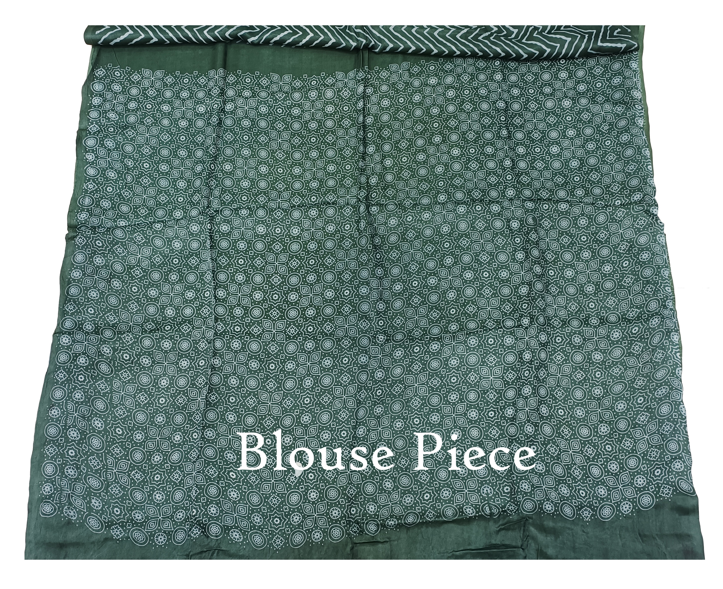Lariya Print Green Modal Silk Saree - AHVAN Handicrafts