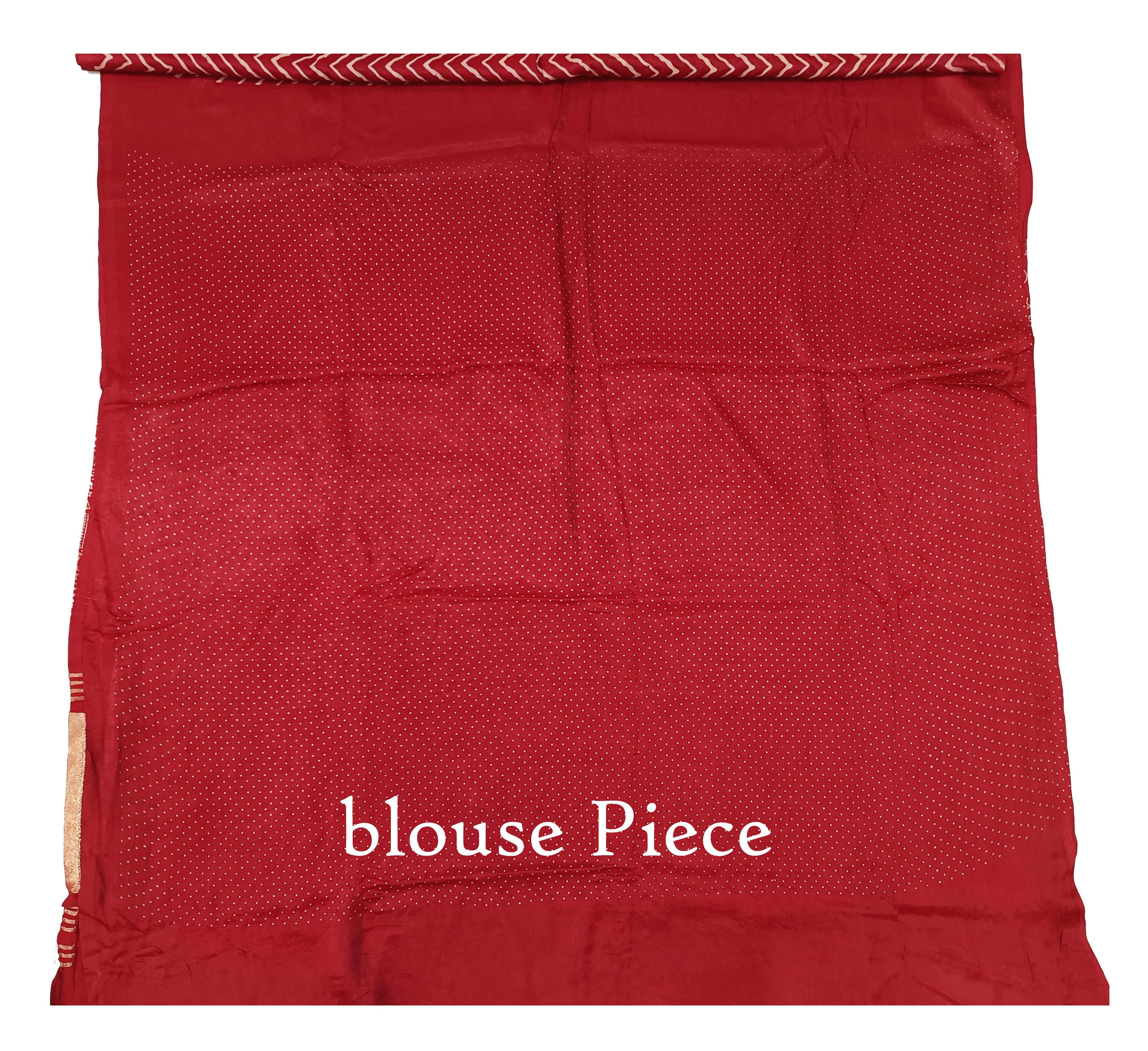 Lariya Print Red Modal Silk Saree - AHVAN Handicrafts